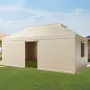 Winter Gazebo Cover Fits 3.66 x 6.10m Hardtop Gazebos, All-Weather Double-Tiered Gazebo Cover with Sidewalls & Mesh Windows, Hig