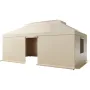 Winter Gazebo Cover Fits 3.66 x 6.10m Hardtop Gazebos, All-Weather Double-Tiered Gazebo Cover with Sidewalls & Mesh Windows, Hig
