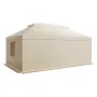 Winter Gazebo Cover Fits 3.66 x 6.10m Hardtop Gazebos, All-Weather Double-Tiered Gazebo Cover with Sidewalls & Mesh Windows, Hig