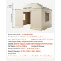 Winter Gazebo Cover Fits 3.05 x 3.65 m Hardtop Gazebos, All-Weather Double-Tiered Gazebo Cover with Sidewalls & Windows, High-De