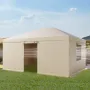 Winter Gazebo Cover Fits 3.68 x 4.9 m Hardtop Gazebos, All-Weather Gazebo Cover with Sidewalls & Windows, High-Density PE Materi