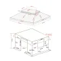 Winter Gazebo Cover Fits 3.66 x 4.87 m Hardtop Gazebos, All-Weather Double-Tiered Gazebo Cover with Sidewalls & Windows, High-De