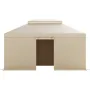 Winter Gazebo Cover Fits 3.66 x 4.87 m Hardtop Gazebos, All-Weather Double-Tiered Gazebo Cover with Sidewalls & Windows, High-De