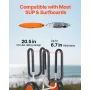 VEVOR Kajakvogn, 68,0 kg bæreevne, Stand Up Paddle Board Trolley med 25,4 cm massive gummidæk & støtteben, Paddle Boar