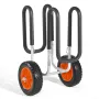 Kayak Cart, 68.0 kg Load Capacity, Stand Up Paddle Board Trolley with 25.4 cm Solid Rubber Tires & Kickstands, Paddle Board Carr