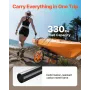Kayak Cart, 149.7 kg Load Capacity, Canoe Cart Dolly with 38.1 cm Solid Rubber Tires & Kickstand, Assembles & Disassembles Withi