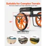 Kayak Cart, 149.7 kg Load Capacity, Canoe Cart Dolly with 38.1 cm Solid Rubber Tires & Kickstand, Assembles & Disassembles Withi