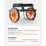 VEVOR Kayak Cart, 149.7 kg Load Capacity, Canoe Cart Dolly with 38.1 cm Solid Rubber Tires & Kickstand, Assembles & Disassembles