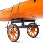 Kayak Cart, 149.7 kg Load Capacity, Canoe Cart Dolly with 38.1 cm Solid Rubber Tires & Kickstand, Assembles & Disassembles Withi