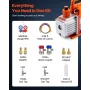 115 L/min AC Vacuum Pump and Gauge Set, Single Stage, Rotary Vane HVAC Air Vacuum Pump, A/C Refrigerant Manifold Gauge Kit, with