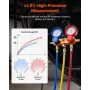 115 L/min AC Vacuum Pump and Gauge Set, Single Stage, Rotary Vane HVAC Air Vacuum Pump, A/C Refrigerant Manifold Gauge Kit, with
