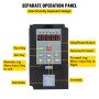 VEVOR 1.5KW VFD Variable Frequency Drive Inverter for Spindle Motor Speed Control 2HP 7A 220-250V (1.5KW