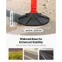 2 Pack Traffic Delineator Posts, 871 mm Traffic Safety Cones with Weighted Base, Reflective Strips and Chain, Heavy Duty Delinea