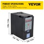VEVOR 1.5KW VFD Variable Frequency Drive Inverter for Spindle Motor Speed Control 2HP 7A 220-250V (1.5KW