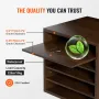 Literature Organizers, 5 Compartments Office Mailbox with Adjustable Shelves, Wood literature sorter 13.9x12x13 inches for Offic
