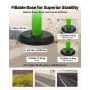 3 Pack Traffic Delineator Posts, 1140 mm Traffic Safety Cones with Fillable Base and Reflective Strips, Heavy Duty Delineator Po