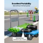 3 Pack Traffic Delineator Posts, 1140 mm Traffic Safety Cones with Fillable Base and Reflective Strips, Heavy Duty Delineator Po
