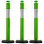 3 Pack Traffic Delineator Posts, 1140 mm Traffic Safety Cones with Fillable Base and Reflective Strips, Heavy Duty Delineator Po