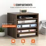 Literature Organizers, 5 Compartments Office Mailbox with Adjustable Shelves, Wood literature sorter 13.9x12x13 inches for Offic