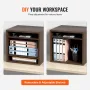 Literature Organizers, 5 Compartments Office Mailbox with Adjustable Shelves, Wood literature sorter 13.9x12x13 inches for Offic