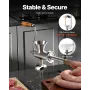 Manual Meat Grinder, 304 Stainless Steel Hand Crank Meat Mincer with Steel Table Clamp, Sausage Stuffer with 2 Cutting Plates & 