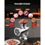 VEVOR Manual Meat Grinder, 304 Stainless Steel Hand Crank Meat Mincer with Steel Table Clamp, Sausage Stuffer with 2 Cutting Pla