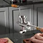 VEVOR Manual Meat Grinder, 304 Stainless Steel Hand Crank Meat Mincer with Steel Table Clamp, Sausage Stuffer with 2 Cutting Pla