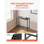 Outdoor Bar Table, 100 x 37.5 cm Patio Bar Table, Waterproof Top & Sturdy Metal Frame, Rectangle Counter Height Dining Tables, O