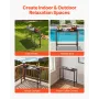 Outdoor Bar Table, 100 x 37.5 cm Patio Bar Table, Waterproof Top & Sturdy Metal Frame, Rectangle Counter Height Dining Tables, O