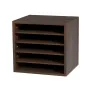 Literature Organizers, 5 Compartments Office Mailbox with Adjustable Shelves, Wood literature sorter 13.9x12x13 inches for Offic