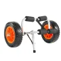 Kayak Cart, 90 kg Load Capacity, Foldable Kayak Trolley with 25.4 cm Solid Rubber Tires & 1 Ratchet Strap, Paddle Board Trolley 
