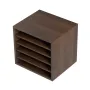 Literature Organizers, 5 Compartments Office Mailbox with Adjustable Shelves, Wood literature sorter 13.9x12x13 inches for Offic