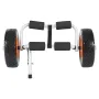VEVOR Kayak Cart, 90 kg Load Capacity, Foldable Kayak Trolley with 25.4 cm Solid Rubber Tires & 1 Ratchet Strap, Paddle Board Tr