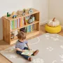 Montessori Bookshelf, 870 mm Width Toy Storage Organizer, 2-Tier Kids Display Storage Cabinet, Daycare Furniture, Kids Bookshelf