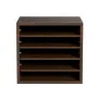 Literature Organizers, 5 Compartments Office Mailbox with Adjustable Shelves, Wood literature sorter 13.9x12x13 inches for Offic