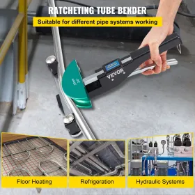 Kobberrør bender, 7 farverige dør 1/4-7/8 tommer 90 grader fremad og omvendt bøjning, 6-22 mm til kobber & aluminiumsrør