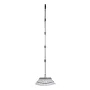 Leaf Rake, 25 Metal Tines, Adjustable Garden Rake for Lawns with 46.5 cm Wide Head and 92.5-185 cm Long Handle, Heavy Duty Stain