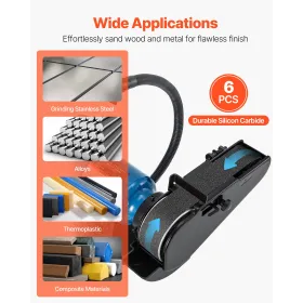 VEVOR Sanding Belts, 50 x 1830mm Belt Sander Sanding Belts, 6 PCS (Each of 120 240 400 600 800 1000 Grits) Silicon Carbide for K