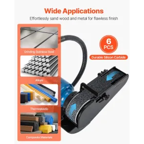 VEVOR Sanding Belts, 50mm x 1066mm Belt Sander Sanding Belts, 6 PCS (Each of 36 40 60 80 100 120 Assorted Grits) Silicon Carbide