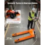 palleløfter, 3T lastkapacitet, manuel palletruck med 122L x