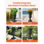 VEVOR Plastic Urn Planters, 40 x 67 cm, 2 Pack Black Classic Flower Pots Front Porch Planters, Indoor & Outdoor Vase for Wedding