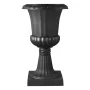 Plastic Urn Planters, 40 x 67 cm, 2 Pack Black Classic Flower Pots Front Porch Planters, Indoor & Outdoor Vase for Wedding, Part