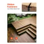 VEVOR 1000PCS Hidden Deck Fasteners for Composite Decking Board, Universal Composite T Clips & Plastic Hidden Fasteners with Met