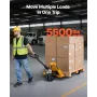 Pallet Jack, 2.5T Load Capacity, Manual Pallet Truck with 122L x 68.6W cm Forks for Material Handling, 85-180 mm Fork Lift Heigh