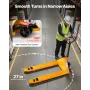 Pallet Jack, 2.5T Load Capacity, Manual Pallet Truck with 122L x 68.6W cm Forks for Material Handling, 85-180 mm Fork Lift Heigh