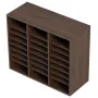 Literature Organizers, 24 Compartments Office Mailbox with Adjustable Shelves, Wood Literature Sorter 73.7 x 30.5 x 62.0 cm for 