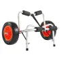 Kayak Cart, 113.4 kg Load Capacity, Foldable Kayak Trolley with 25.4 cm Solid Rubber Tires & 1 Ratchet Strap, Paddle Board Troll