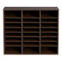 Literature Organizers, 24 Compartments Office Mailbox with Adjustable Shelves, Wood Literature Sorter 73.7 x 30.5 x 62.0 cm for 