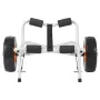 Kayak Cart, 113.4 kg Load Capacity, Foldable Kayak Trolley with 25.4 cm Solid Rubber Tires & 1 Ratchet Strap, Paddle Board Troll