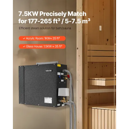 dampgenerator, 7,5 kW dampbrusesystem med controller til